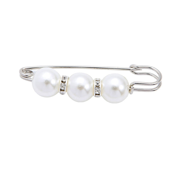 Pearl Rhinestone The Crown Style Electroplating Brooch Pin Unisex Women's