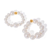Pearl Ring Acrylic Material Elegant Style Electroplating Women's Jewelry