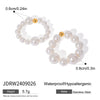 Pearl Ring Acrylic Material Elegant Style Electroplating Women's Jewelry