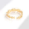 Pearl Ring Copper Geometric Style Electroplated For Women