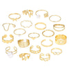 Pearl Ring Gold Alloy Creative Butterfly Love Jewelry For Women