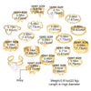 Pearl Ring Gold Alloy Creative Butterfly Love Jewelry For Women