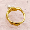Pearl Ring Stainless Steel Light Luxury Irregular Set With Pearls