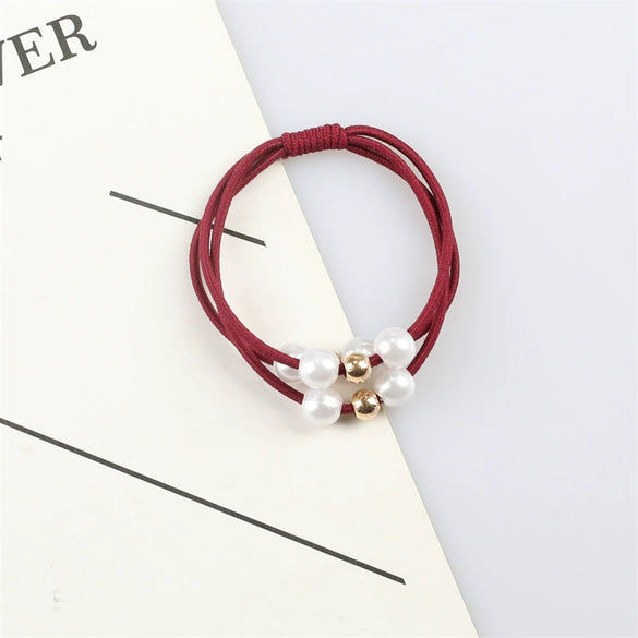 Pearl Rubber Band Handmade High Elasticity Hair Tie Headband