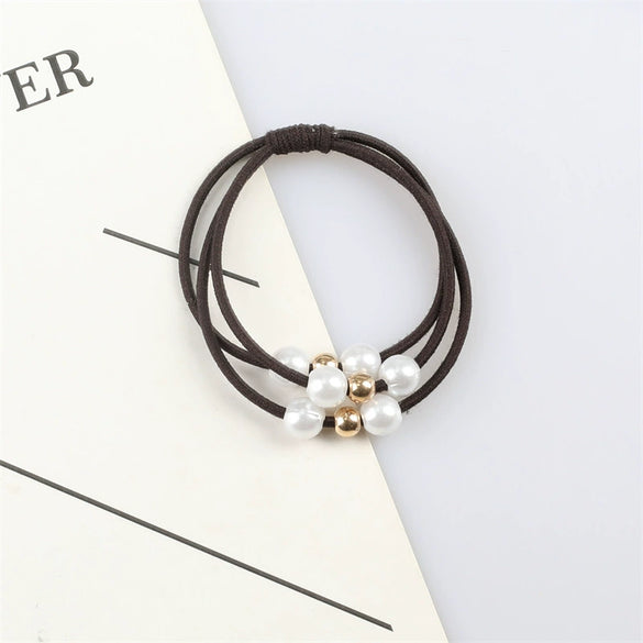 Pearl Rubber Band Handmade High Elasticity Hair Tie Headband