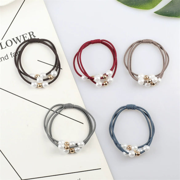 Pearl Rubber Band Handmade High Elasticity Hair Tie Headband