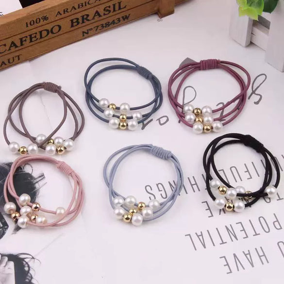 Pearl Rubber Band Handmade High Elasticity Hair Tie Headband