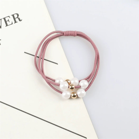 Pearl Rubber Band Handmade High Elasticity Hair Tie Headband