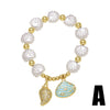Pearl Shell Conch Starfish Pendant Bracelet Copper Geometric Electroplating Style Unisex