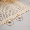 Pearl Specialshaped Geometric Earrings Electroplated For Women