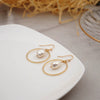 Pearl Specialshaped Geometric Earrings Electroplated For Women