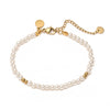 Pearl Stainless Steel Women's Geometric Style Electroplated Bracelet
