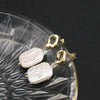 Pearl Stud Earrings Geometric Light Luxury Baroque Electroplating Jewelry