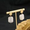 Pearl Stud Earrings Geometric Light Luxury Baroque Electroplating Jewelry