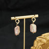 Pearl Stud Earrings Geometric Light Luxury Baroque Electroplating Jewelry