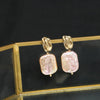 Pearl Stud Earrings Geometric Light Luxury Baroque Electroplating Jewelry