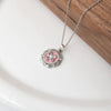 Pearl Threedimensional Flower Titanium Steel Necklace For Women Copper Pendant 18K Gold Plated