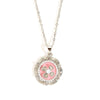 Pearl Threedimensional Flower Titanium Steel Necklace For Women Copper Pendant 18K Gold Plated
