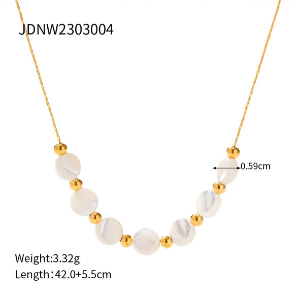Pearl Titanium Steel Geometric Electroplated Women's Clavicle Necklace