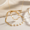 Pearl Titanium Steel Geometric Electroplated Women's Clavicle Necklace