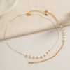 Pearl Titanium Steel Geometric Electroplated Women's Clavicle Necklace