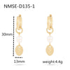 Pearl Titanium Steel Geometric Style Electroplated Women's Earrings