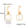 Pearl Titanium Steel Geometric Style Electroplated Women's Earrings