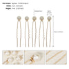 Pearl U Shaped Hairpin Set Mix And Match Hair Pins For Daily Wear Ball Head And Updo Hair Styling Accessories