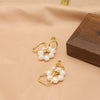 Pearl Women's Earrings S925 Silver Needle Electroplated Real Gold Geometric Design