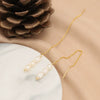 Pearl Women's Long Ear Hooks Geometric Retro Ear Jewelry