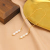 Pearl Women's Long Ear Hooks Geometric Retro Ear Jewelry