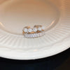 Pearl Zircon Splicing Butterfly Ring Real Gold Electroplated For Women With Animal Pattern