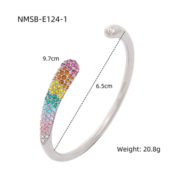 Pearl Zircon Titanium Steel Electroplated Bracelet For Women