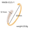 Pearl Zircon Titanium Steel Electroplated Bracelet For Women