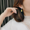 Pearshaped Copper Women's Earrings With Drop Shape Design