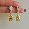 Pearshaped Copper Women's Earrings With Drop Shape Design