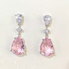 Pearshaped Water Drop Copper Zircon Earrings For Women