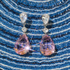 Pearshaped Water Drop Copper Zircon Earrings For Women