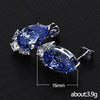 Pearshaped Water Drop Copper Zircon Earrings
