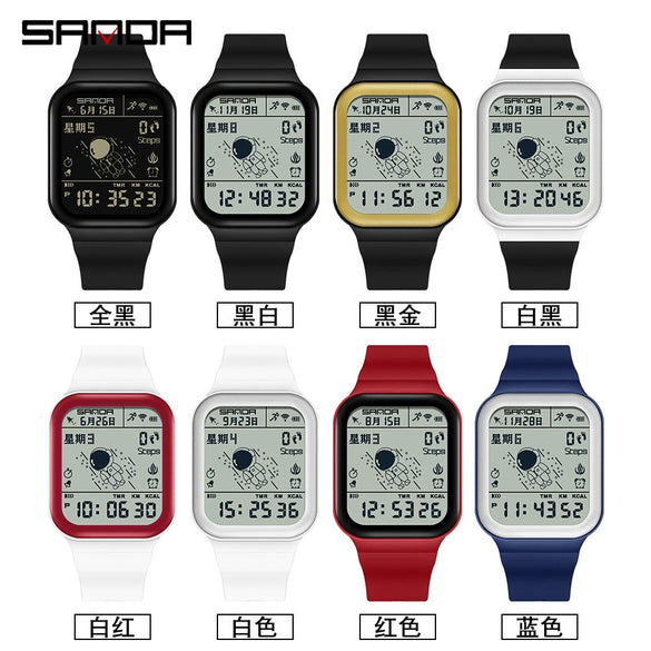 Pedometer Abs Tpu Rectangle Outdoor Sports Waterproof Natural Style