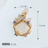 Pendant Accessories Colorful Shell Fanshaped Copper Electroplated Marine Series Diy Handmade