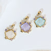 Pendant Accessories Colorful Shell Fanshaped Copper Electroplated Marine Series Diy Handmade