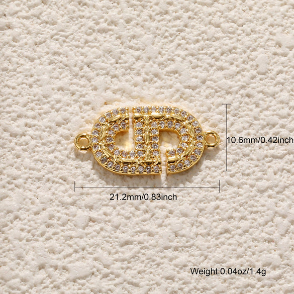 Pendant Accessories Copper Electroplating Cross Hive Peace Logo Key Shape