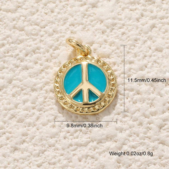 Pendant Accessories Copper Electroplating Cross Hive Peace Logo Key Shape
