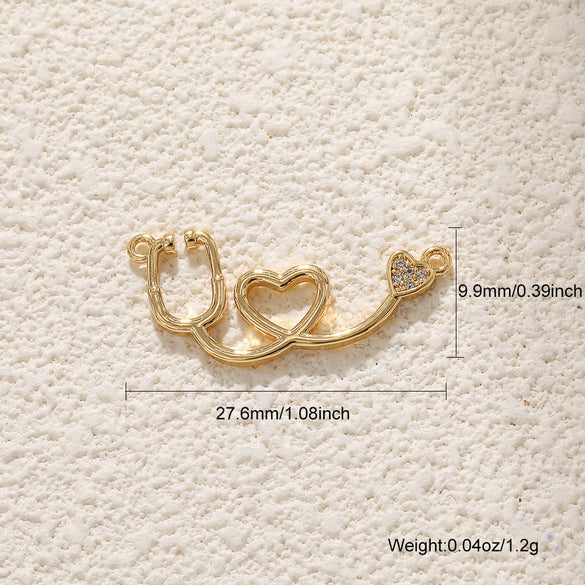 Pendant Accessories Copper Electroplating Cross Hive Peace Logo Key Shape