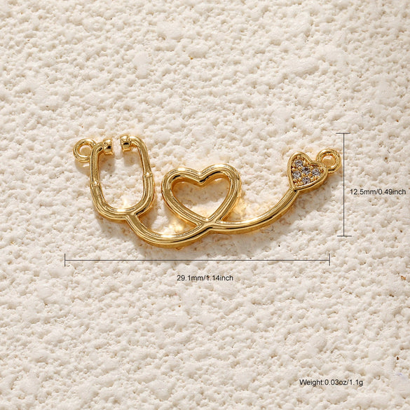 Pendant Accessories Copper Electroplating Cross Hive Peace Logo Key Shape