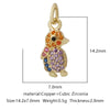 Pendant Accessories Copper Geometric Electroplating Micro Inlaid Zircon Love Simple Fashion