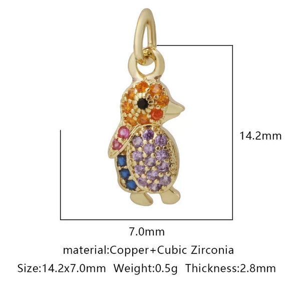 Pendant Accessories Copper Geometric Electroplating Micro Inlaid Zircon Love Simple Fashion