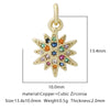 Pendant Accessories Copper Geometric Electroplating Micro Inlaid Zircon Love Simple Fashion