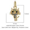 Pendant Accessories Copper Geometric Electroplating Micro Inlaid Zircon Love Simple Fashion